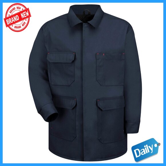 Men's Duck Chore Coat Quilted Lined Work Utility Outerwear Classic Durable